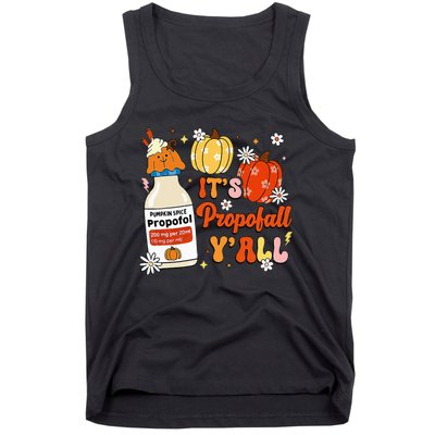 Halloween Icu Nurse Its Propofall YAll Crna Icu Fall Autumn Tank Top