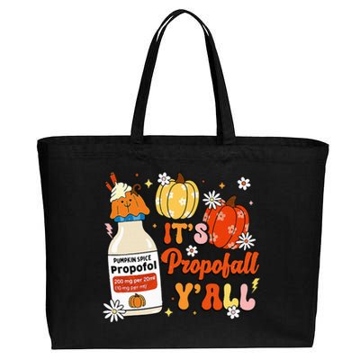 Halloween Icu Nurse Its Propofall YAll Crna Icu Fall Autumn Cotton Canvas Jumbo Tote