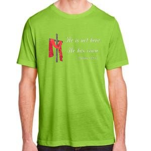 He Is Not Here He Is Risen Matthew 286 Bible Verse Adult ChromaSoft Performance T-Shirt