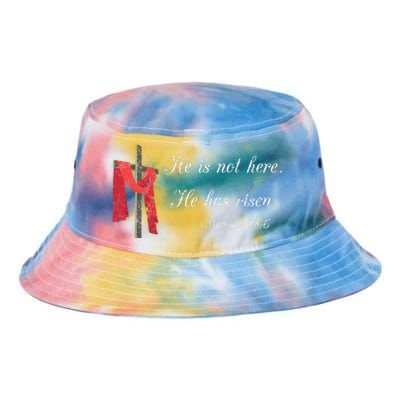 He Is Not Here He Is Risen Matthew 286 Bible Verse Tie Dye Newport Bucket Hat