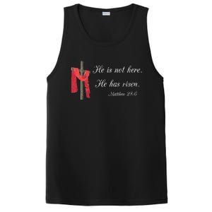 He Is Not Here He Is Risen Matthew 286 Bible Verse PosiCharge Competitor Tank