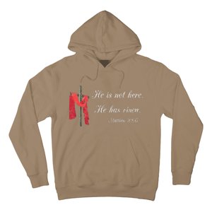 He Is Not Here He Is Risen Matthew 286 Bible Verse Hoodie