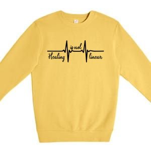 'Healing Is Not Linear' Ptsd Tal Health Meaningful Gift Premium Crewneck Sweatshirt