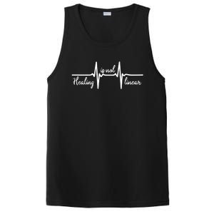 'Healing Is Not Linear' Ptsd Tal Health Meaningful Gift PosiCharge Competitor Tank