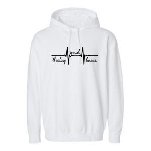 'Healing Is Not Linear' Ptsd Tal Health Meaningful Gift Garment-Dyed Fleece Hoodie