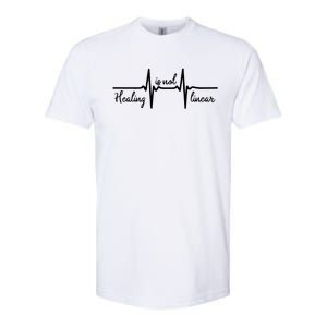 'Healing Is Not Linear' Ptsd Tal Health Meaningful Gift Softstyle CVC T-Shirt