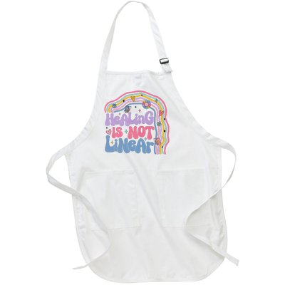 Healing Is Not Linear Mental Health Awareness Month Full-Length Apron With Pockets