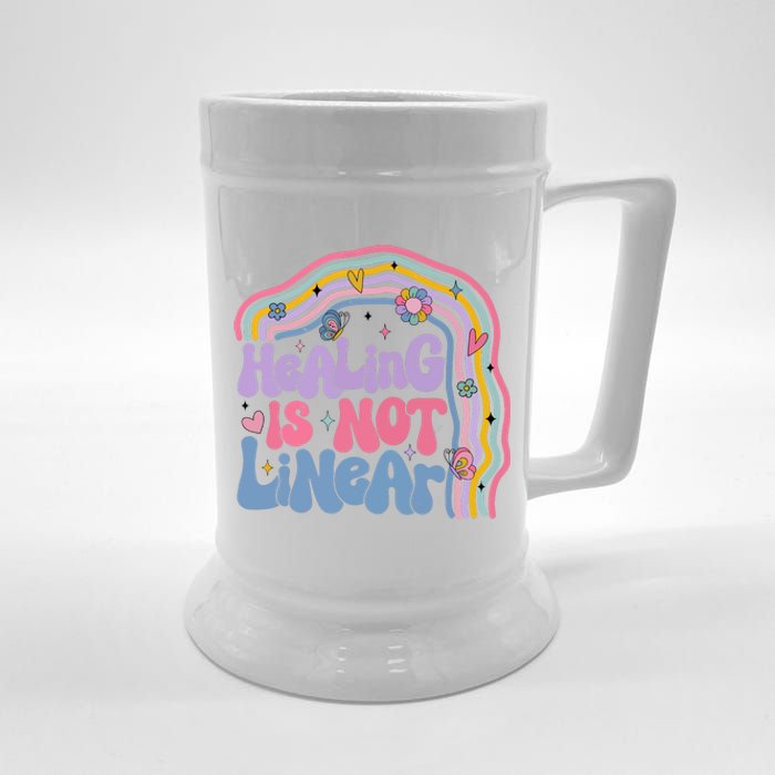 Healing Is Not Linear Mental Health Awareness Month Beer Stein