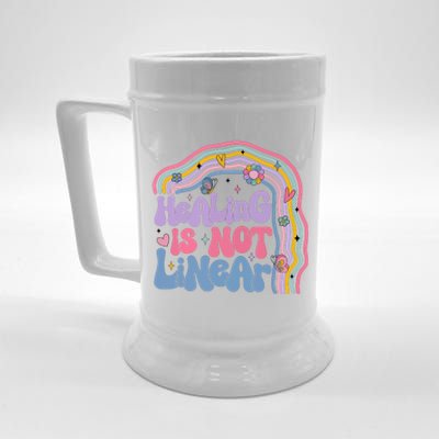 Healing Is Not Linear Mental Health Awareness Month Beer Stein