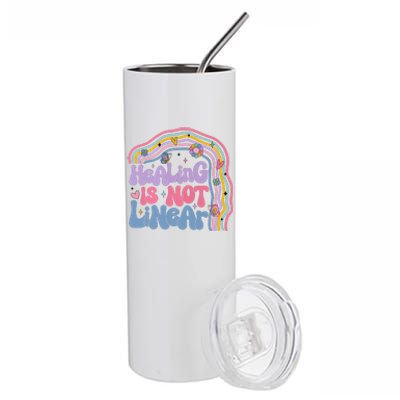 Healing Is Not Linear Mental Health Awareness Month Stainless Steel Tumbler