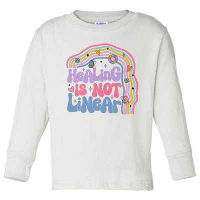 Healing Is Not Linear Mental Health Awareness Month Toddler Long Sleeve Shirt