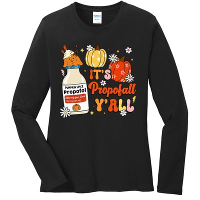 Halloween Icu Nurse Its Propofall YAll Crna Icu Fall Autumn Ladies Long Sleeve Shirt