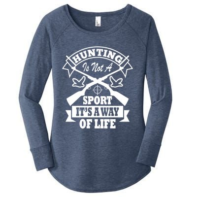 Hunting Is Not A Sport Its A Way Of Life Hunting Gear Gift Women's Perfect Tri Tunic Long Sleeve Shirt