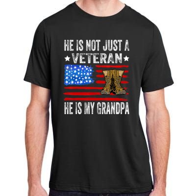 He Is Not Just A Veteran He Is My Grandpa Adult ChromaSoft Performance T-Shirt