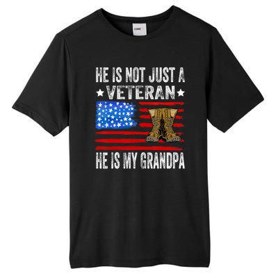 He Is Not Just A Veteran He Is My Grandpa Tall Fusion ChromaSoft Performance T-Shirt