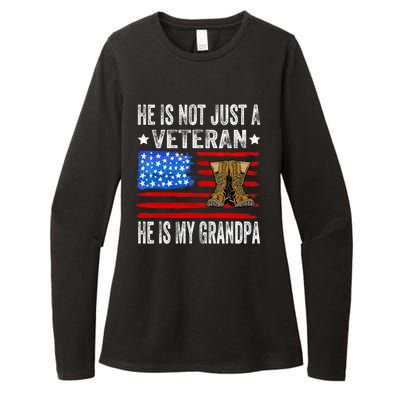 He Is Not Just A Veteran He Is My Grandpa Womens CVC Long Sleeve Shirt