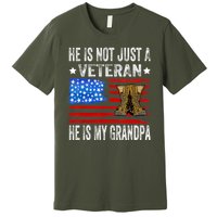 He Is Not Just A Veteran He Is My Grandpa Premium T-Shirt