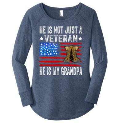 He Is Not Just A Veteran He Is My Grandpa Women's Perfect Tri Tunic Long Sleeve Shirt