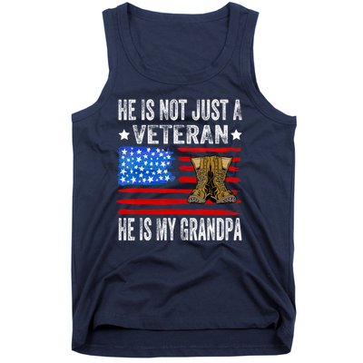 He Is Not Just A Veteran He Is My Grandpa Tank Top