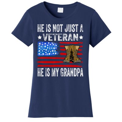 He Is Not Just A Veteran He Is My Grandpa Women's T-Shirt