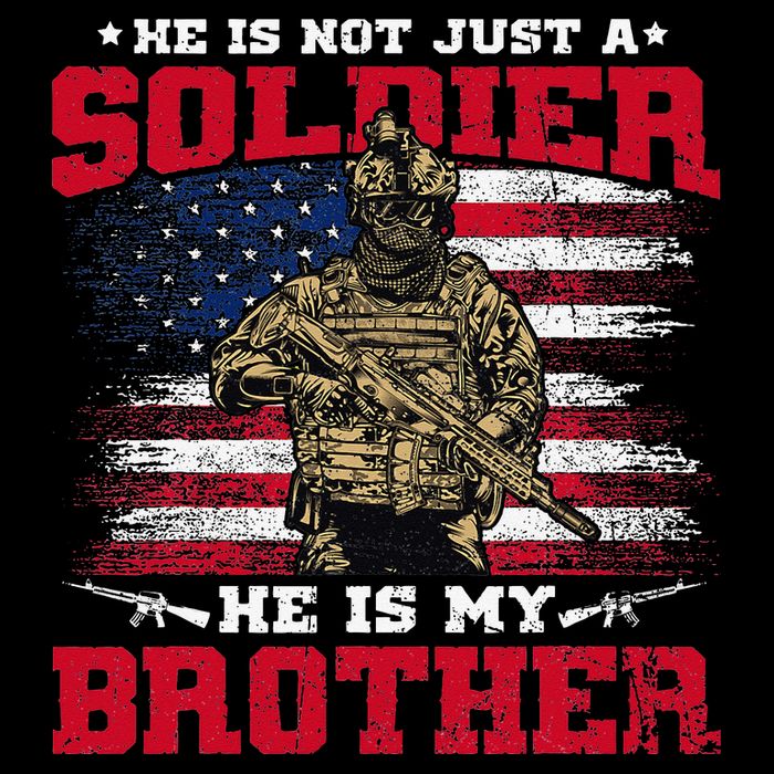 He Is Not Just A Soldier He Is My Brother Proud Army Family Impact Tech Backpack