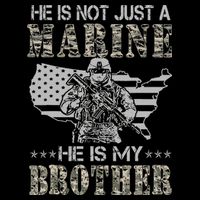 He Is Not Just Marine He Is My Brother Sisters Brothers Cooling Performance Crew T-Shirt