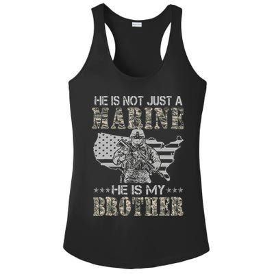 He Is Not Just Marine He Is My Brother Sisters Brothers Ladies PosiCharge Competitor Racerback Tank