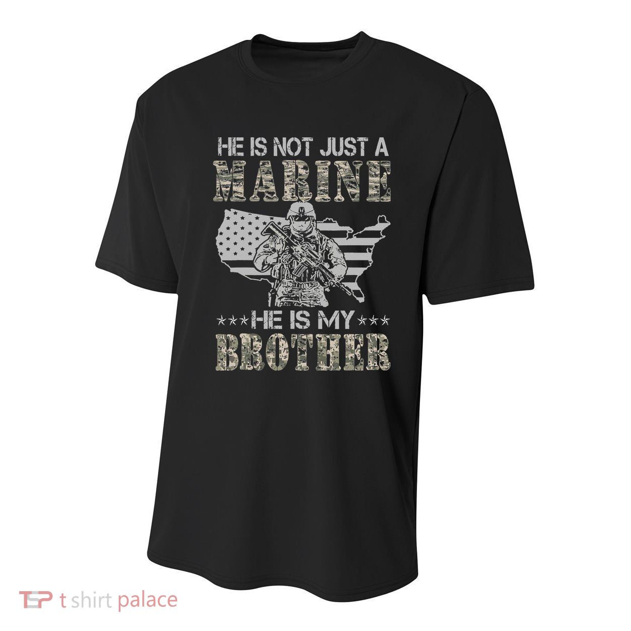 He Is Not Just Marine He Is My Brother Sisters Brothers Youth Performance Sprint T-Shirt