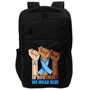 Hand In November We Wear Blue Diabetes Awareness Great Gift Impact Tech Backpack