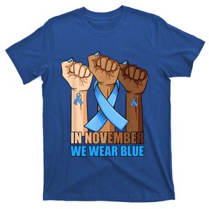 Hand In November We Wear Blue Diabetes Awareness Great Gift T-Shirt