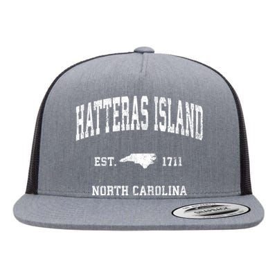 Hatteras Island North Carolina Nc Vintage Athletic Flat Bill Trucker Hat