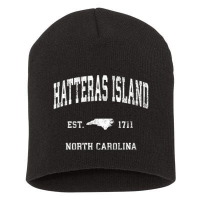 Hatteras Island North Carolina Nc Vintage Athletic Short Acrylic Beanie