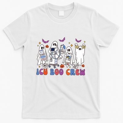 Halloween Icu Nurse Retro Icu Boo Crew Boo Ghosts T-Shirt