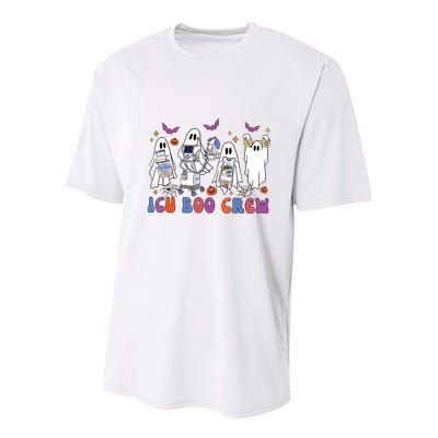 Halloween Icu Nurse Retro Icu Boo Crew Boo Ghosts Youth Performance Sprint T-Shirt