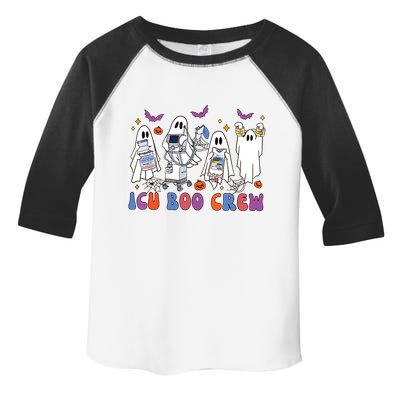 Halloween Icu Nurse Retro Icu Boo Crew Boo Ghosts Toddler Fine Jersey T-Shirt