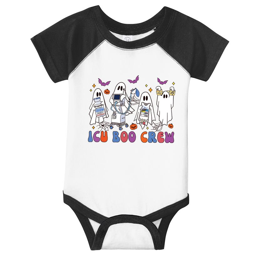 Halloween Icu Nurse Retro Icu Boo Crew Boo Ghosts Infant Baby Jersey Bodysuit