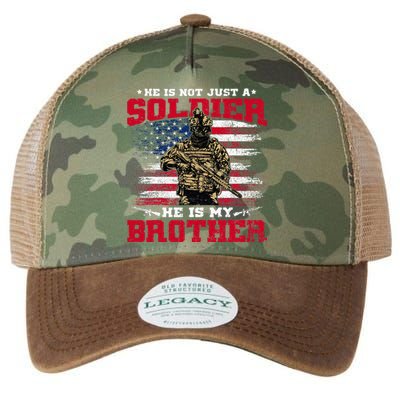 He Is Not Just A Soldier He Is My Brother Proud Army Family Legacy Tie Dye Trucker Hat