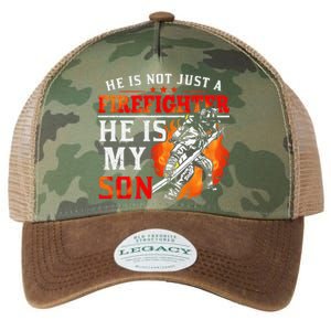 He Is Not Just A Firefighter He Is My Son FiremanS Mom Legacy Tie Dye Trucker Hat