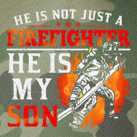 He Is Not Just A Firefighter He Is My Son FiremanS Mom Legacy Tie Dye Trucker Hat