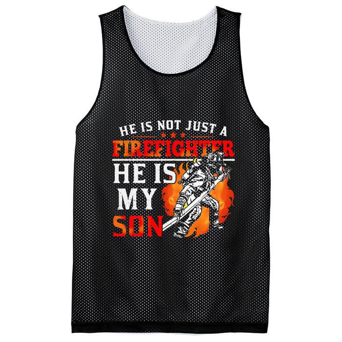 He Is Not Just A Firefighter He Is My Son FiremanS Mom Mesh Reversible Basketball Jersey Tank