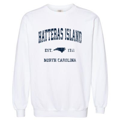 Hatteras Island North Carolina Nc Vintage Athletic Garment-Dyed Sweatshirt