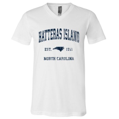 Hatteras Island North Carolina Nc Vintage Athletic V-Neck T-Shirt