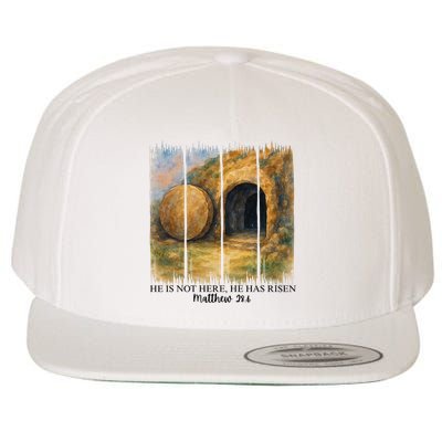 He Is Not Here He Has Risen Matthew 286 Easter Christian Wool Snapback Cap