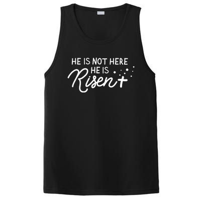 He Is Not Here He Is Risen Easter Jesus PosiCharge Competitor Tank