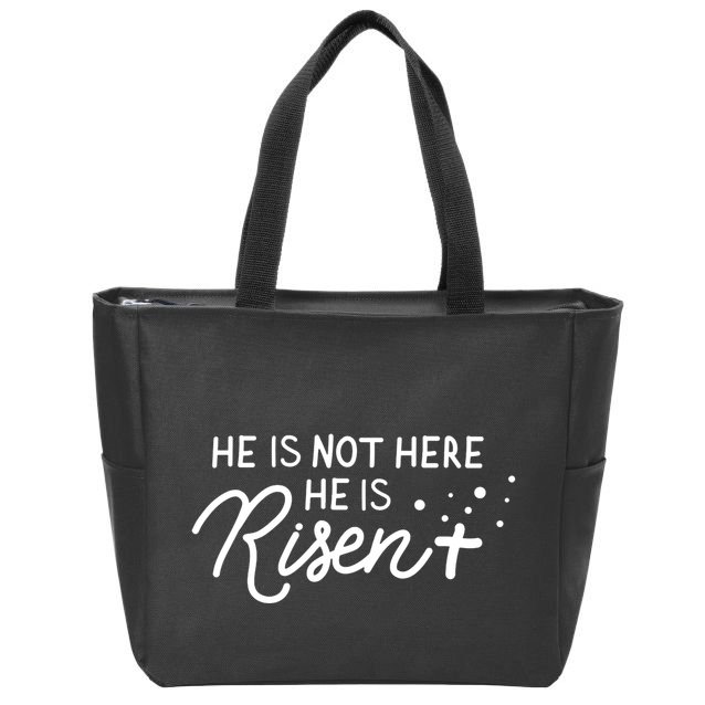 He Is Not Here He Is Risen Easter Jesus Zip Tote Bag