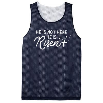 He Is Not Here He Is Risen Easter Jesus Mesh Reversible Basketball Jersey Tank