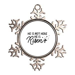 He Is Not Here He Is Risen Easter Jesus Metallic Star Ornament