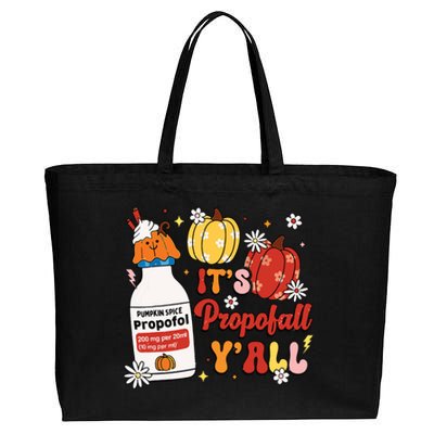 Halloween Icu Nurse Its Propofall Yall Crna Icu Fall Autumn Cotton Canvas Jumbo Tote