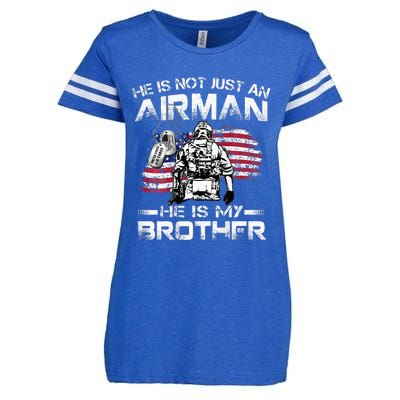 He Is Not Just An Airman He Is My Brother Usaf Graduation Enza Ladies Jersey Football T-Shirt