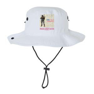 He Is Not Just A Soldier He Is My Brother Proud Army Sister Gift Legacy Cool Fit Booney Bucket Hat